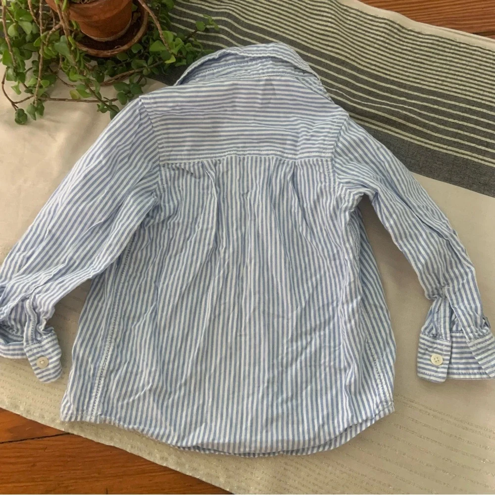OshKosh B’Gosh Chambray Pin Striped Button Down Shirt